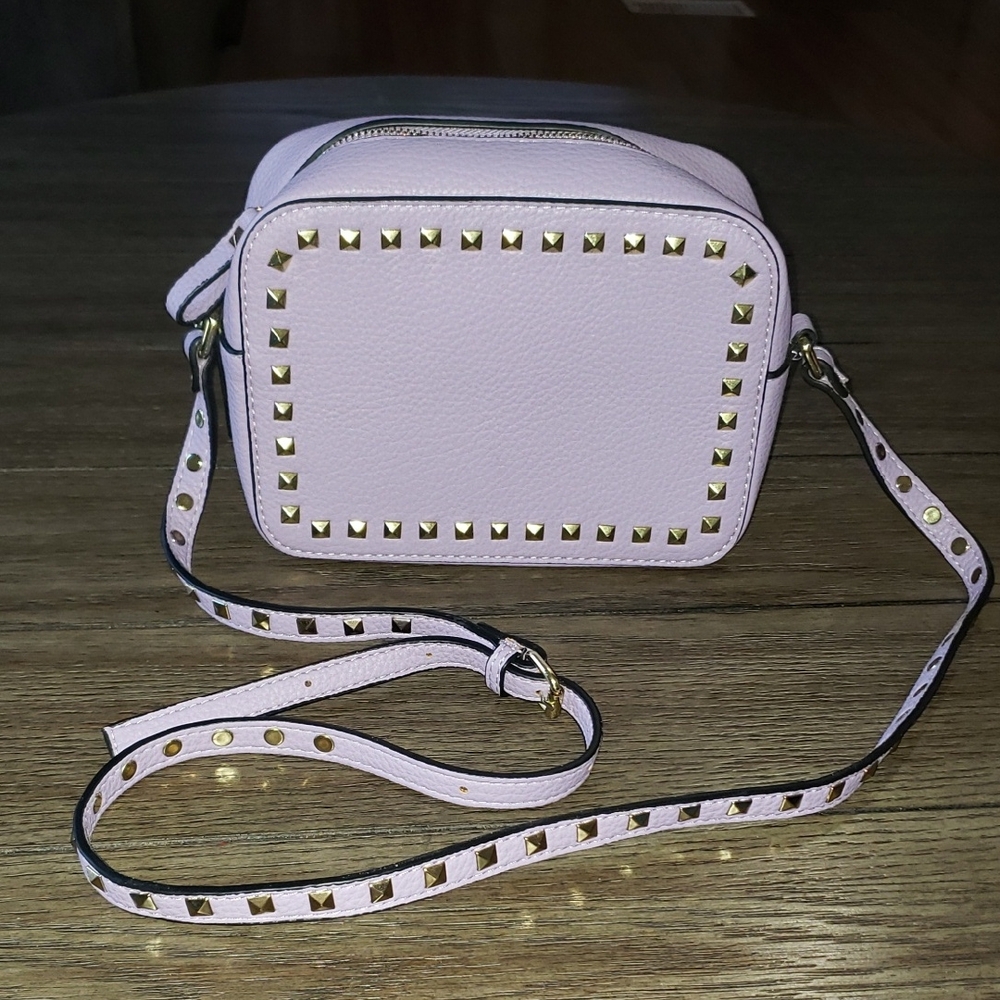 Small Lavender Purple Studded Crossbody Bag